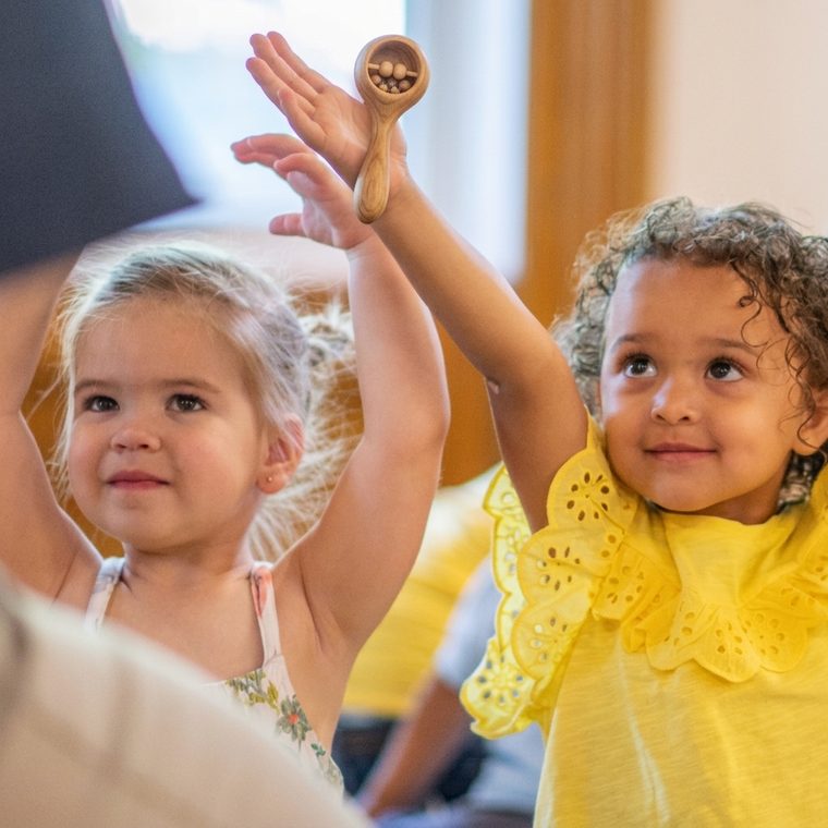 Children playing music