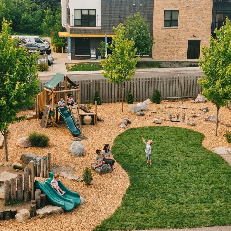 Children playing in nature